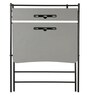 Yoshie Metal Foldable Study Table in Grey Finish