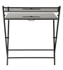 Yoshie Metal Foldable Study Table in Grey Finish