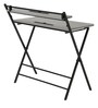Yoshie Metal Foldable Study Table in Grey Finish