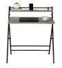 Yoshie Metal Foldable Study Table in Grey Finish