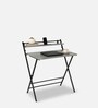 Yoshie Metal Foldable Study Table in Grey Finish