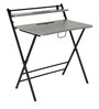 Yoshie Metal Foldable Study Table in Grey Finish
