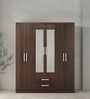 Yoshihisa 4+ Door Wardrobe in Regato Walnut Finish with Mirror