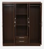 Yoshihisa 4+ Door Wardrobe in Regato Walnut Finish with Mirror