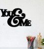 You & Me Black MDF Wall Art