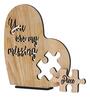 You Are My Missing Piece Brown Engineered Wood Puzzle Showpiece With Stand