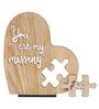 You Are My Missing Piece Brown Engineered Wood Puzzle Showpiece With Stand