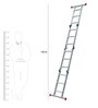 4 Section Hinged Joint Aluminium 12 Steps 11 FT Multi Purpose Ladder