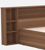 Yovalty King Size Bed in Leon Teak Finish with Bedside Table & Box storage