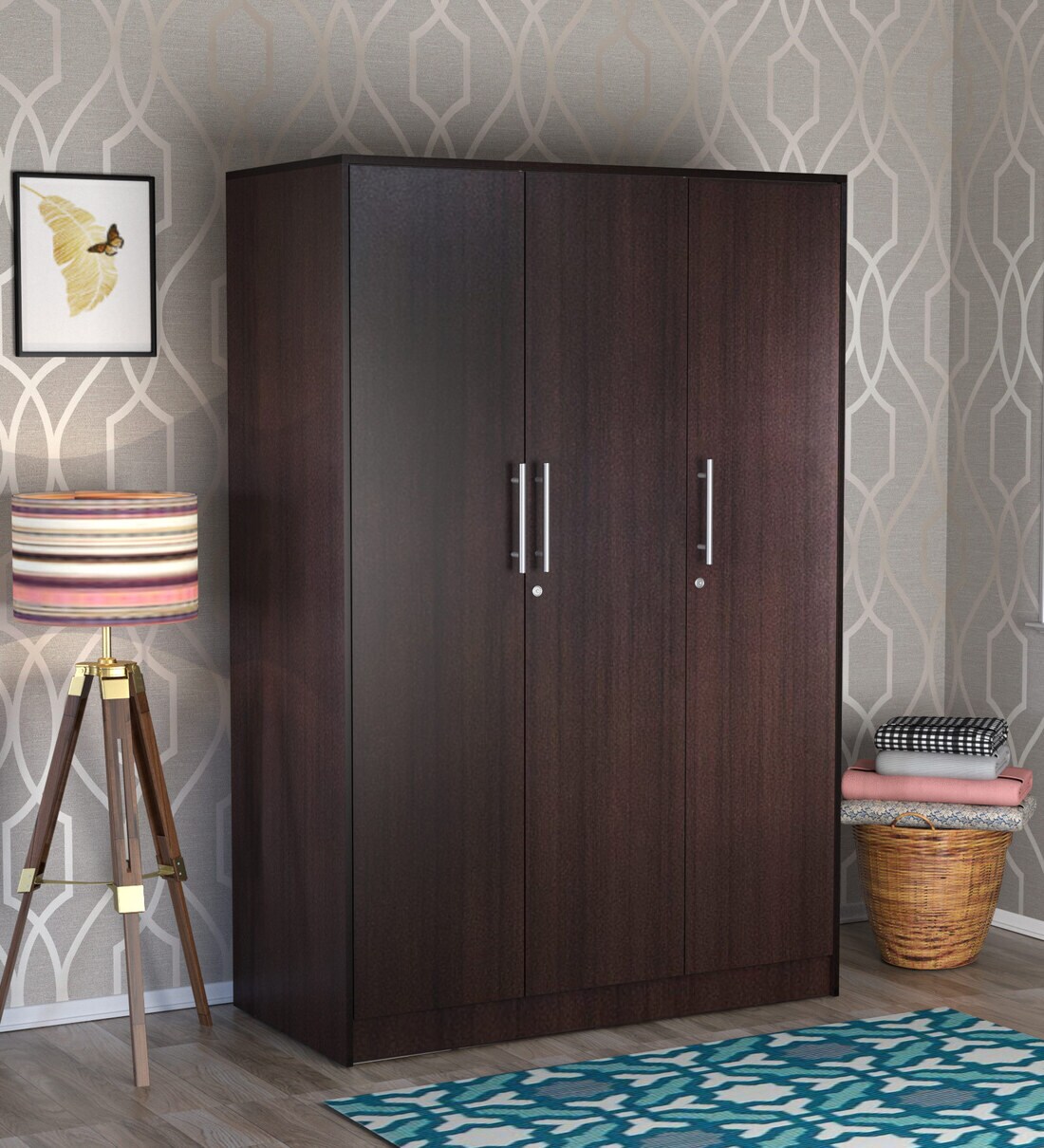 Buy Yuina 3 Door Wardrobe in Wenge Finish at 25 OFF by Mintwud from