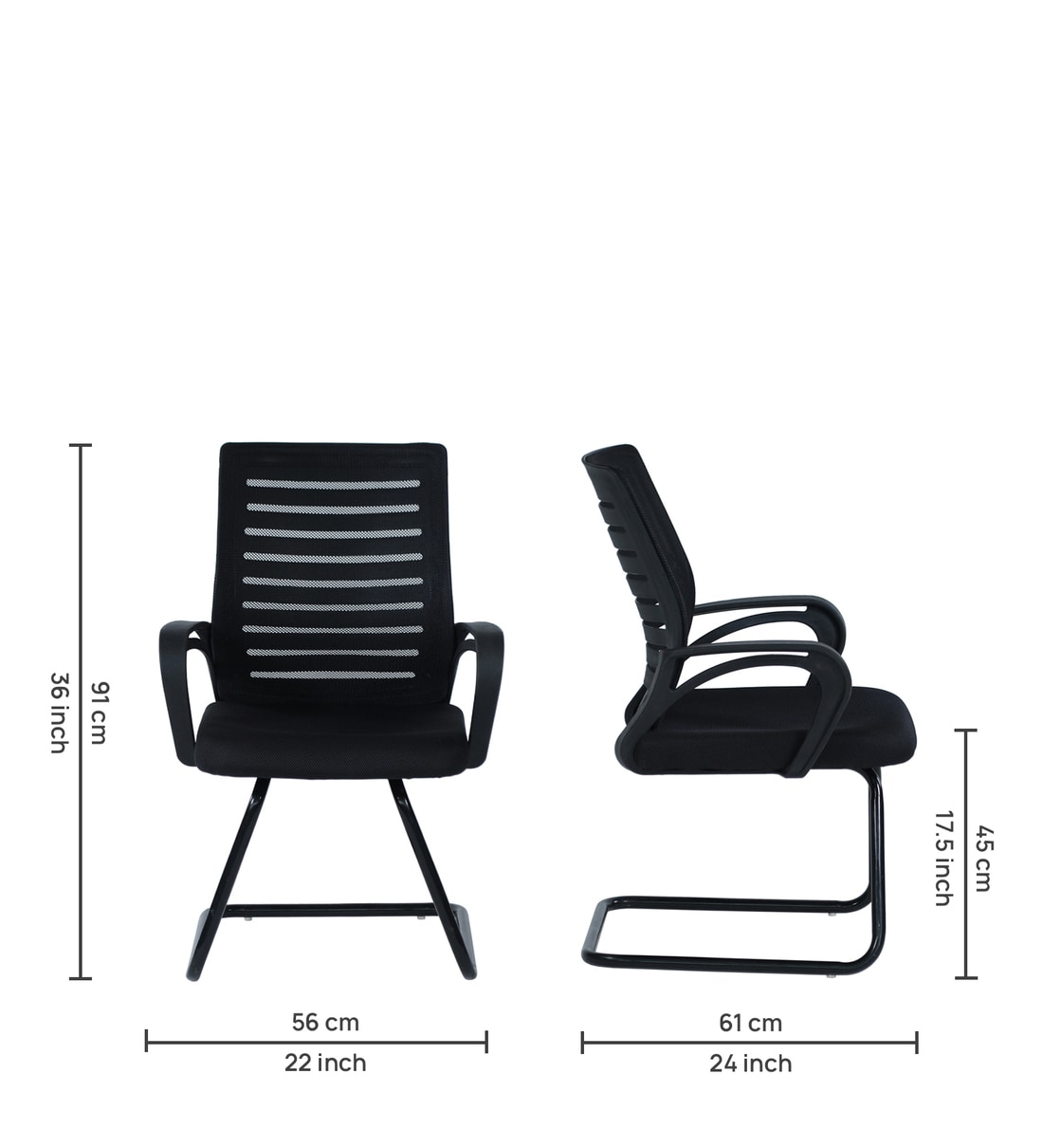 Buy Yukio Visitor chair in Black Colour at 29% OFF by Mintwud from