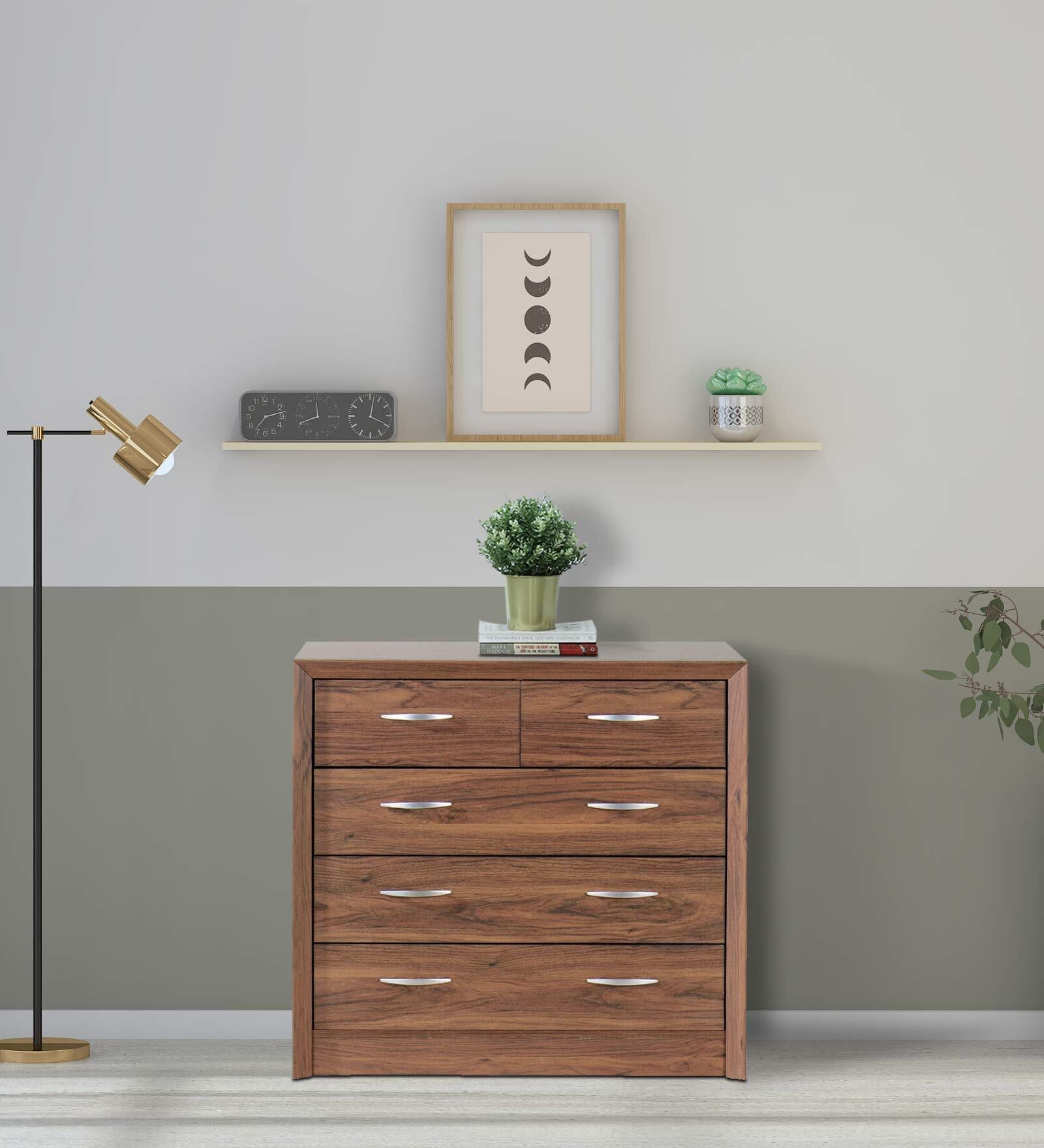 Yuko Chest of Drawers in Columbia Walnut Finish