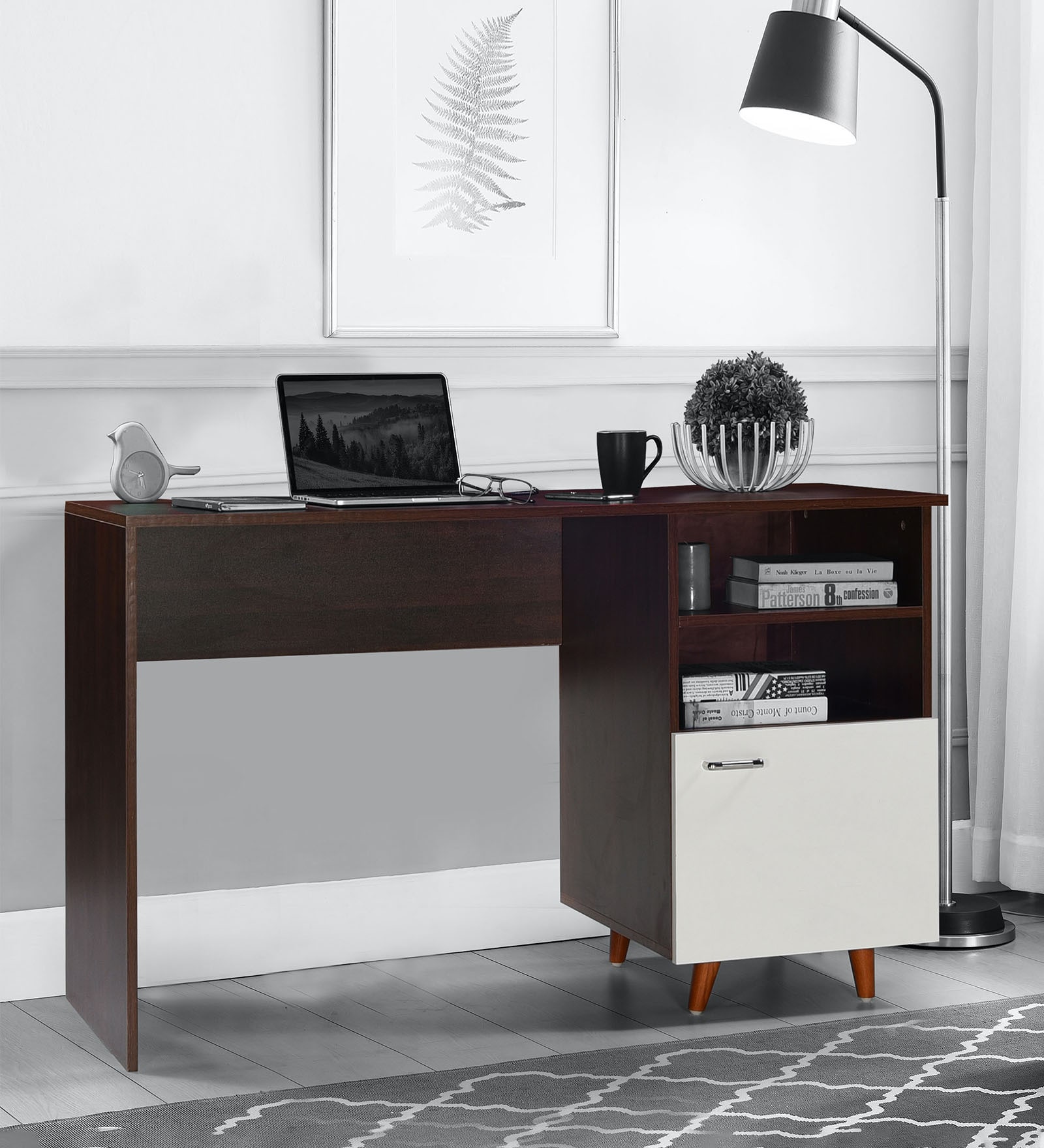 Buy Yutaka Writing Table in Walnut Brown Finish at 2 OFF by Mintwud