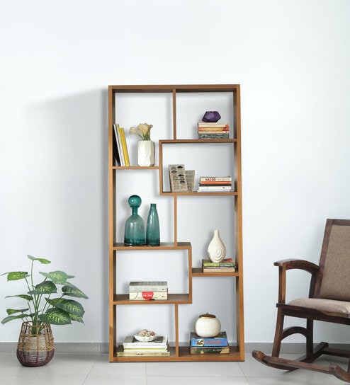 Yuro Book Shelf in Walnut Finish