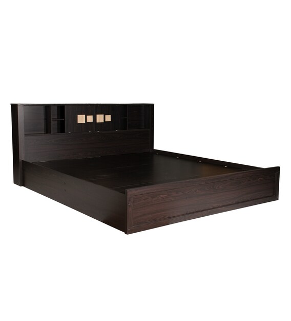 Buy Yuuta King Size Bed with Storage in Wenge Finish by ...