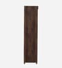 Yubu Sliding Door Wardrobe in Coffee Brown Finish with Mirror