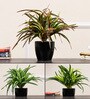 Red Fabric Artificial Yucca Bonsai with Ceramic Base