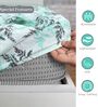 Yucca Floral 144 Tc Cotton Elastic Fitted King Bedsheet With 2 Pillowcovers