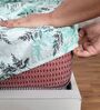 Yucca Floral 144 Tc Cotton Elastic Fitted King Bedsheet With 2 Pillowcovers