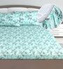 Yucca Floral 144 Tc Cotton Elastic Fitted King Bedsheet With 2 Pillowcovers