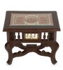 Yuge Teak Wood End Table in Natural Finish Yuge Teak Wood End Table in Natural Finish