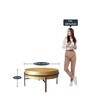 Yui Centre Table In Antique Brass & Black Finish Logam