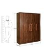 Yukashi 4 Door Wardrobe in Columbia Walnut Finish