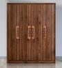 Yukashi 4 Door Wardrobe in Columbia Walnut Finish