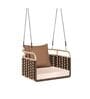 Yuki Wicker Outdoor Swing In Satori Beige Finish