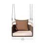 Yuki Wicker Outdoor Swing In Satori Beige Finish