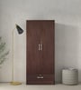 Yukio 2 Door Wardrobe in Walnut Finish with Lock