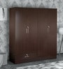 Yukio 4 Door Wardrobe in Walnut Finish