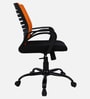 Yukio Breathable Mesh Ergonomic Chair with Rocking-tilt Mechanism in Black & Orange Colour