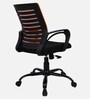 Yukio Breathable Mesh Ergonomic Chair with Rocking-tilt Mechanism in Black & Orange Colour