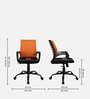 Yukio Breathable Mesh Ergonomic Chair with Rocking-tilt Mechanism in Black & Orange Colour