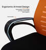 Yukio Breathable Mesh Ergonomic Chair with Rocking-tilt Mechanism in Black & Orange Colour