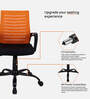 Yukio Breathable Mesh Ergonomic Chair with Rocking-tilt Mechanism in Black & Orange Colour