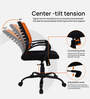 Yukio Breathable Mesh Ergonomic Chair with Rocking-tilt Mechanism in Black & Orange Colour