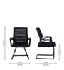 Yukio Breathable Mesh Ergonomic Visitor chair in Black Colour