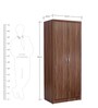 Yuko 2 Door Wardrobe in Columbia Walnut Finish