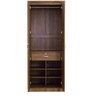 Yuko 2 Door Wardrobe in Columbia Walnut Finish