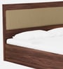 Yuko Upholstered King Size Bed in Columbia Walnut Finish with Hydraulic Storage