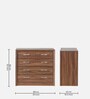 Yuko Chest of Drawers in Columbia Walnut Finish