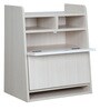 Yun Kids Wall Mounted Study Table In White & Mellow Green Colour