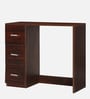 Yuriko Writing Table in Walnut Brown Finish