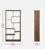 Yuro Book Shelf in Walnut Finish