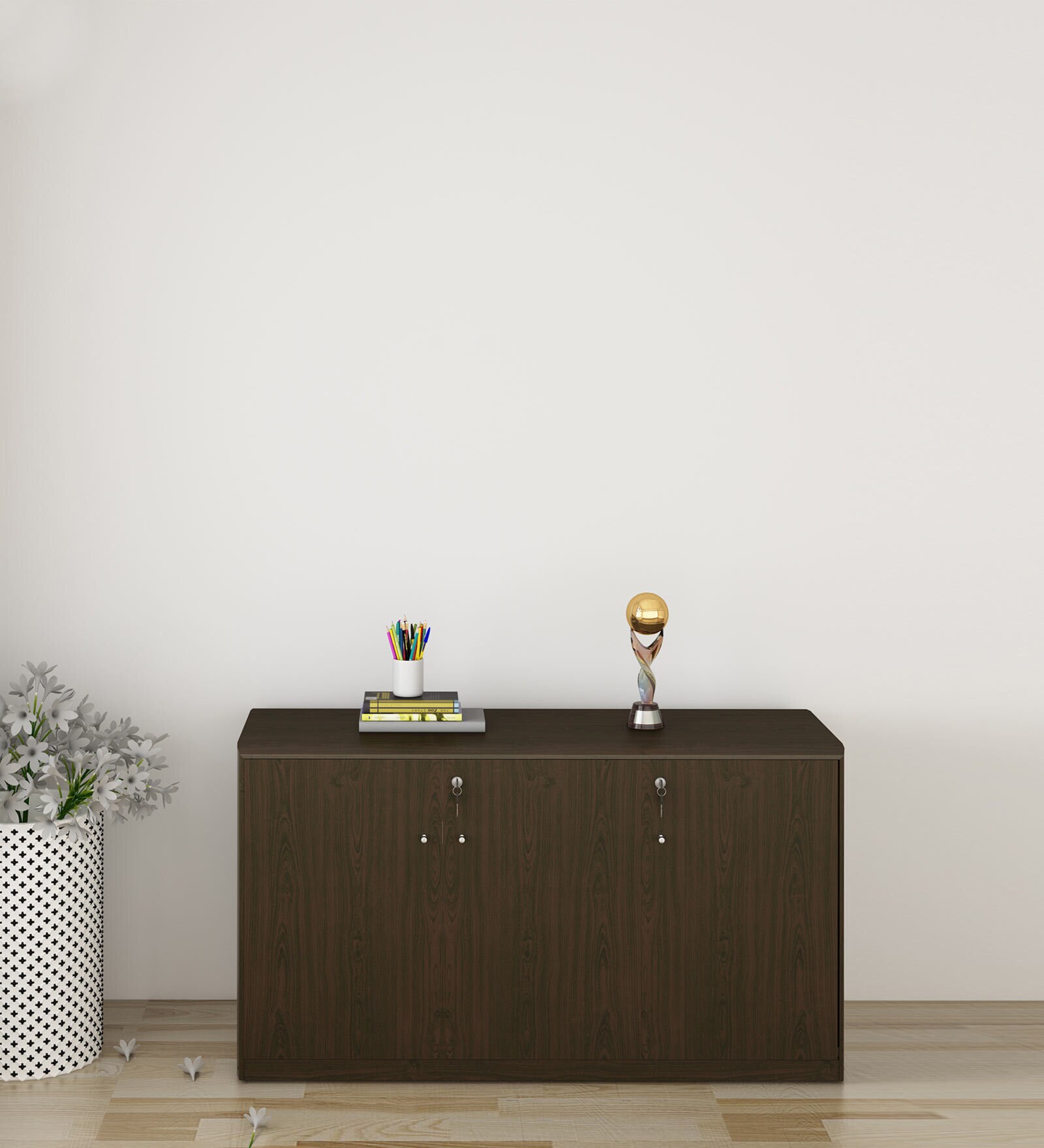 Z-LINE Small File Cabinet in Vermount Finish with Lock