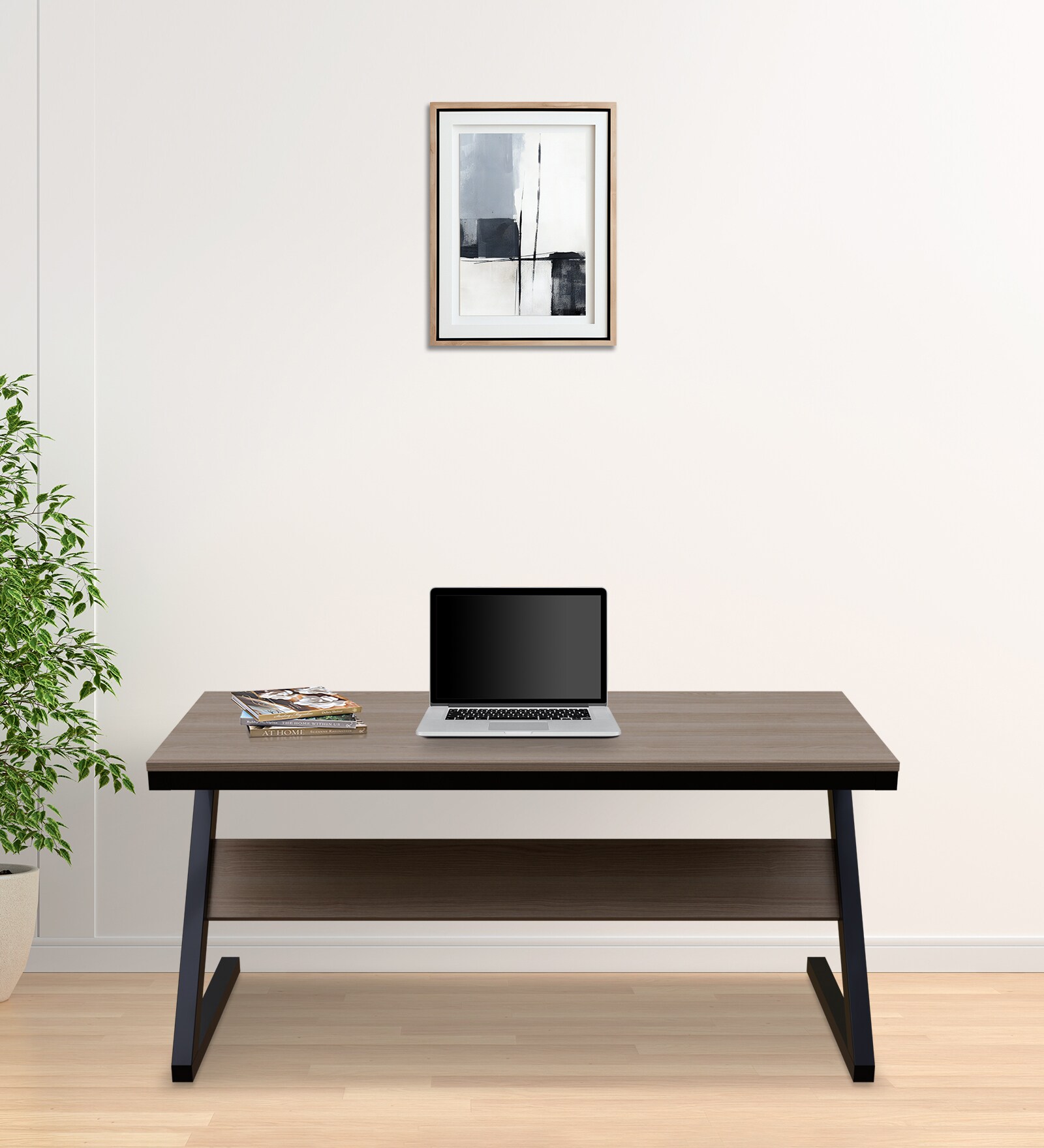 Z Type Workstation In Beige Finish