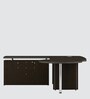 Z-Line Executive Desk In Vermount Finish With File Cabinate And Pedestal