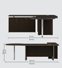 Z-Line Executive Desk In Vermount Finish With File Cabinate And Pedestal